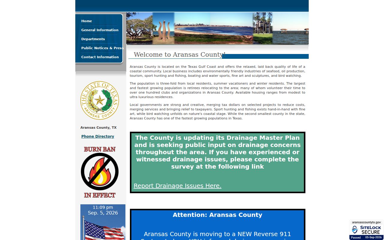 Aransas County court docket official county navigation